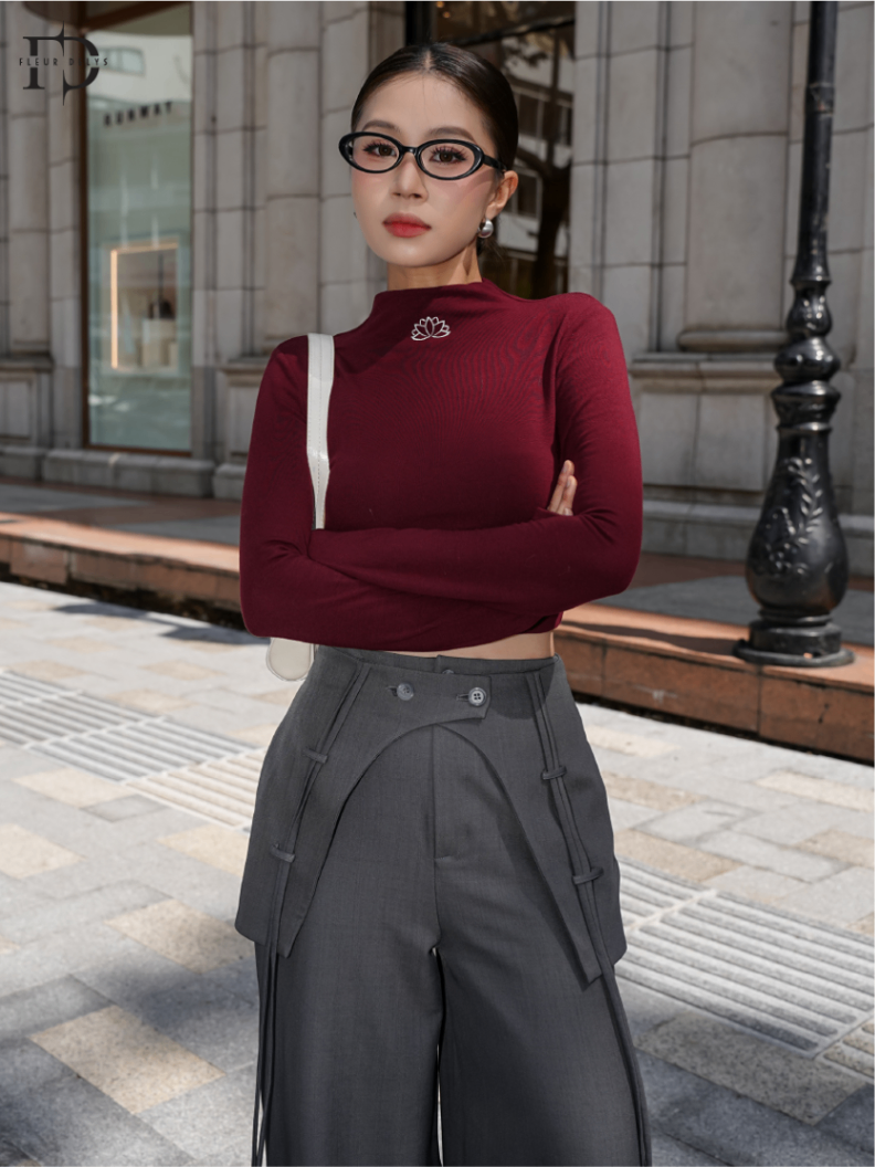 Áo Cổ Leo Thêu Hoa