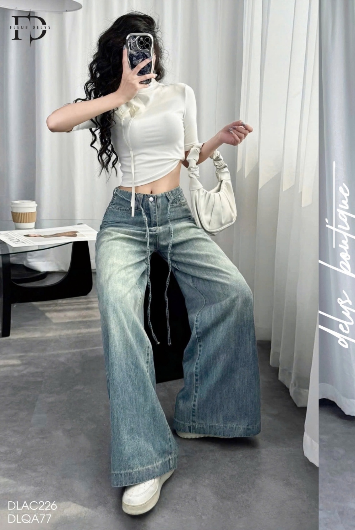 Áo Croptop Đính Hoa