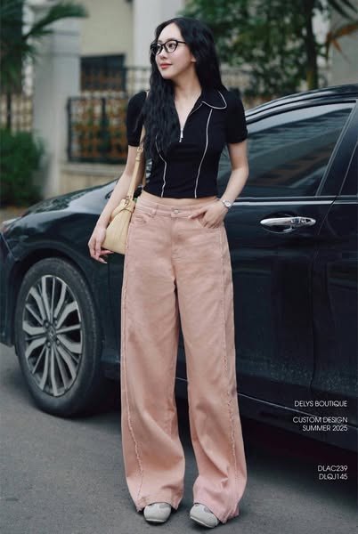 Áo Zip Đen Phối Lé Bạc