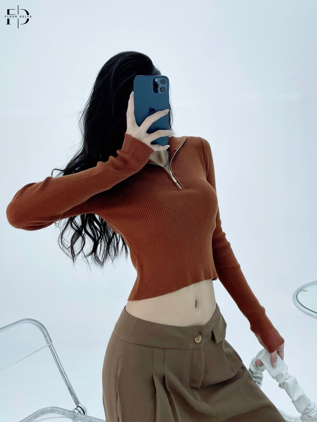 Áo Len Dài Tay Cổ Bẻ