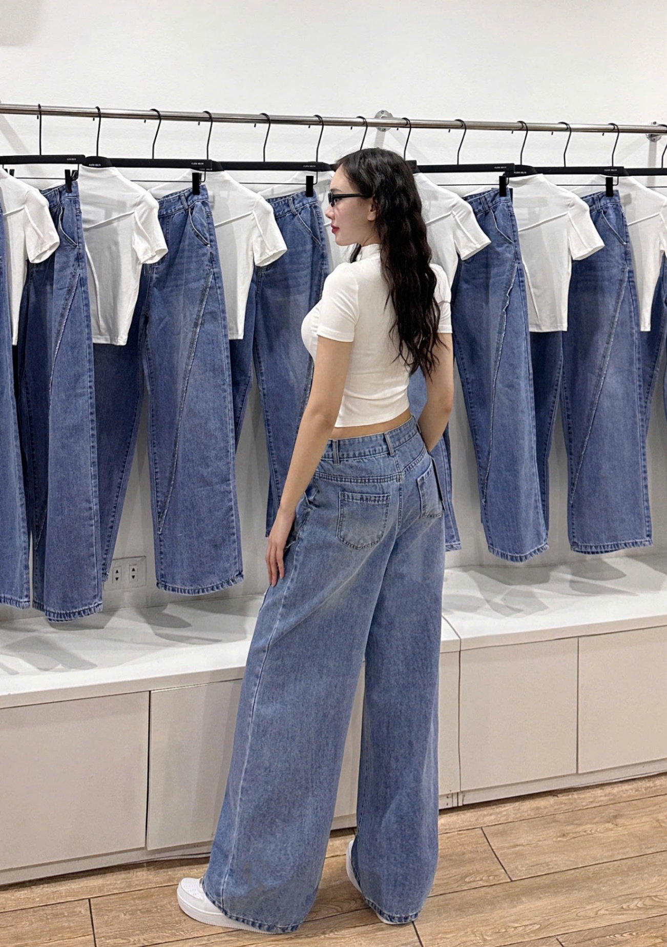 Áo Croptop Phối Gân