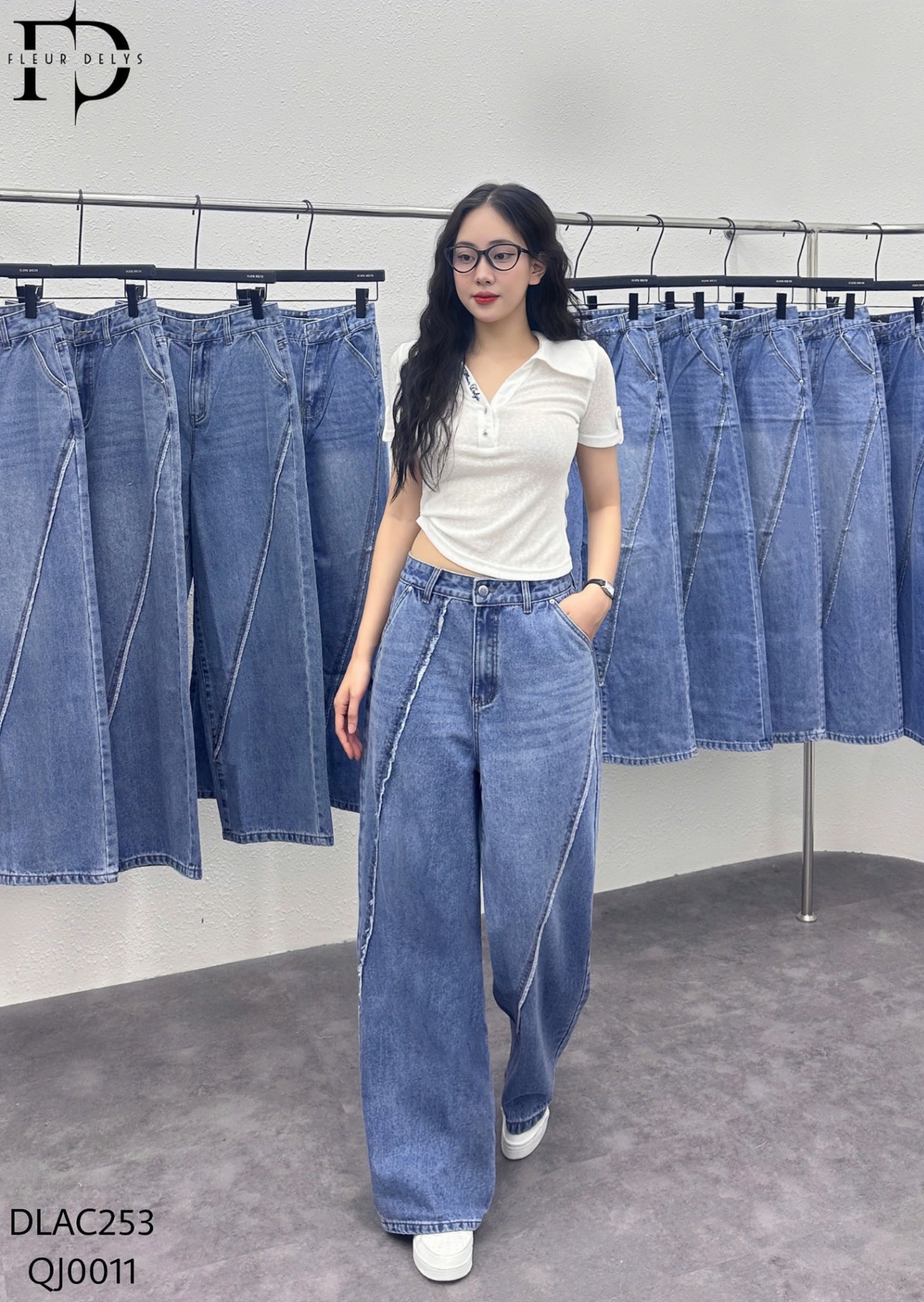 Áo Cotton Giấy Phối Cổ Bẻ