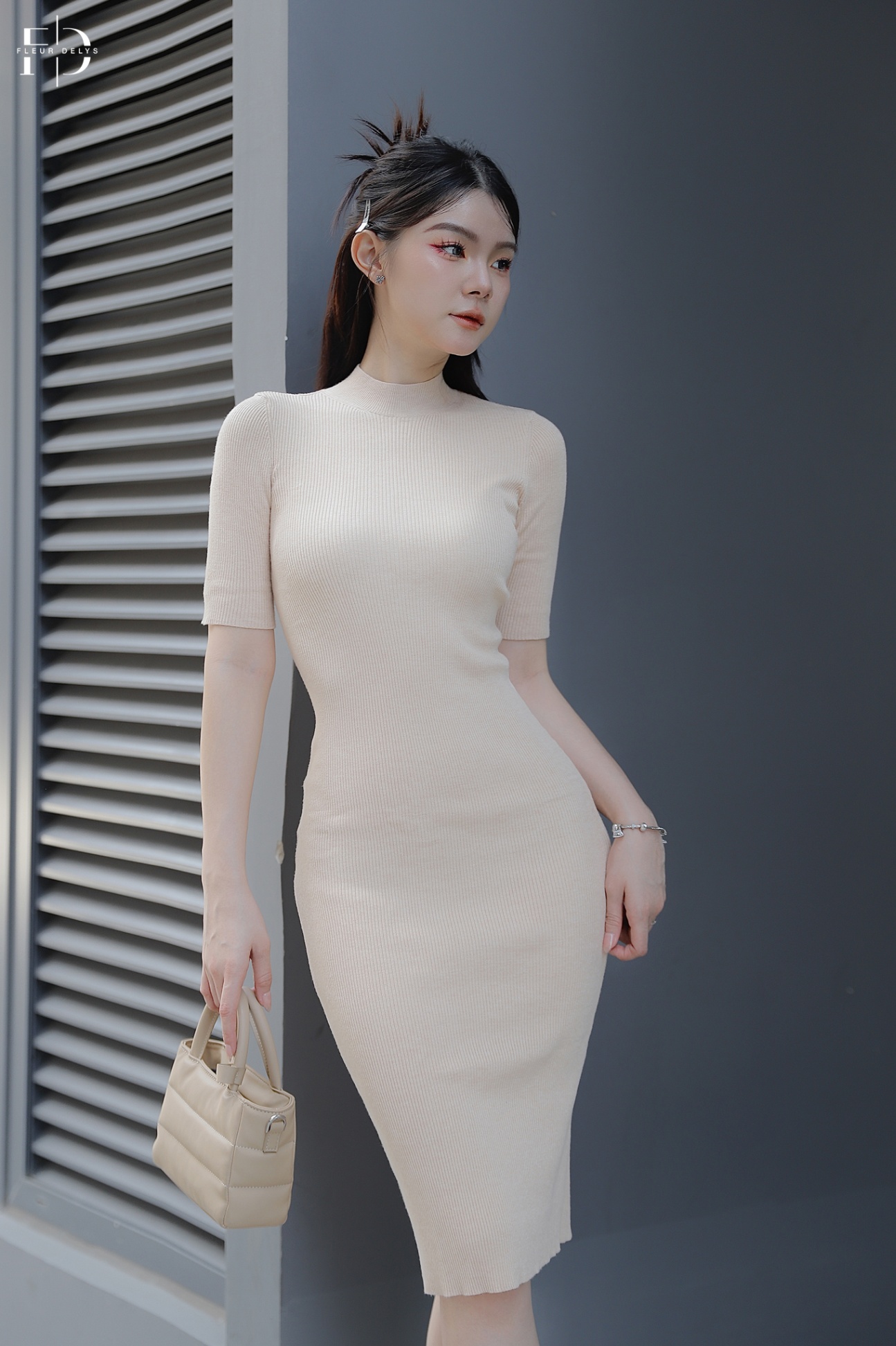 Váy Len Tăm Tay Lỡ Dáng Dài