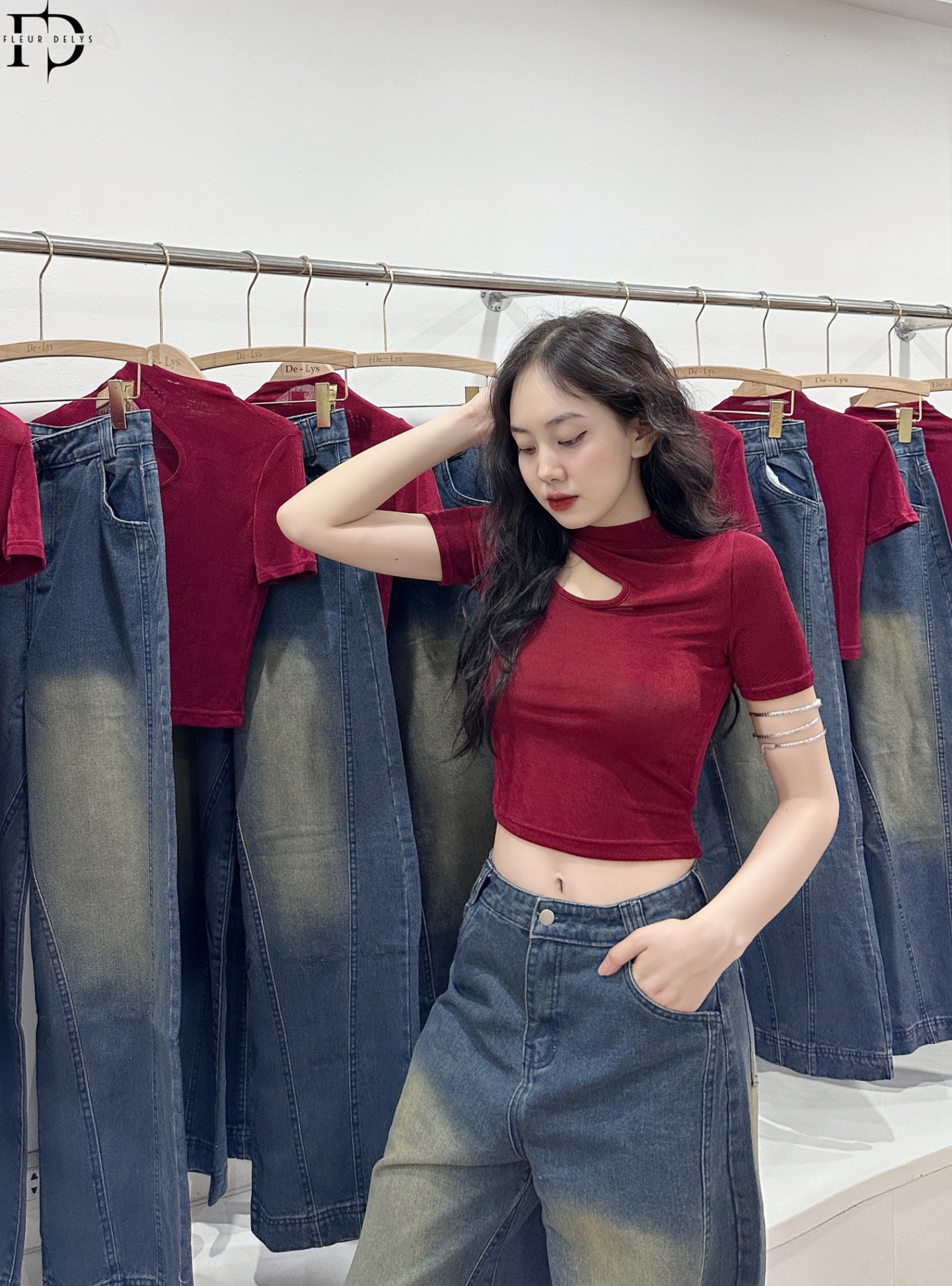 Quần Jean Ống Rộng Bổ Thân