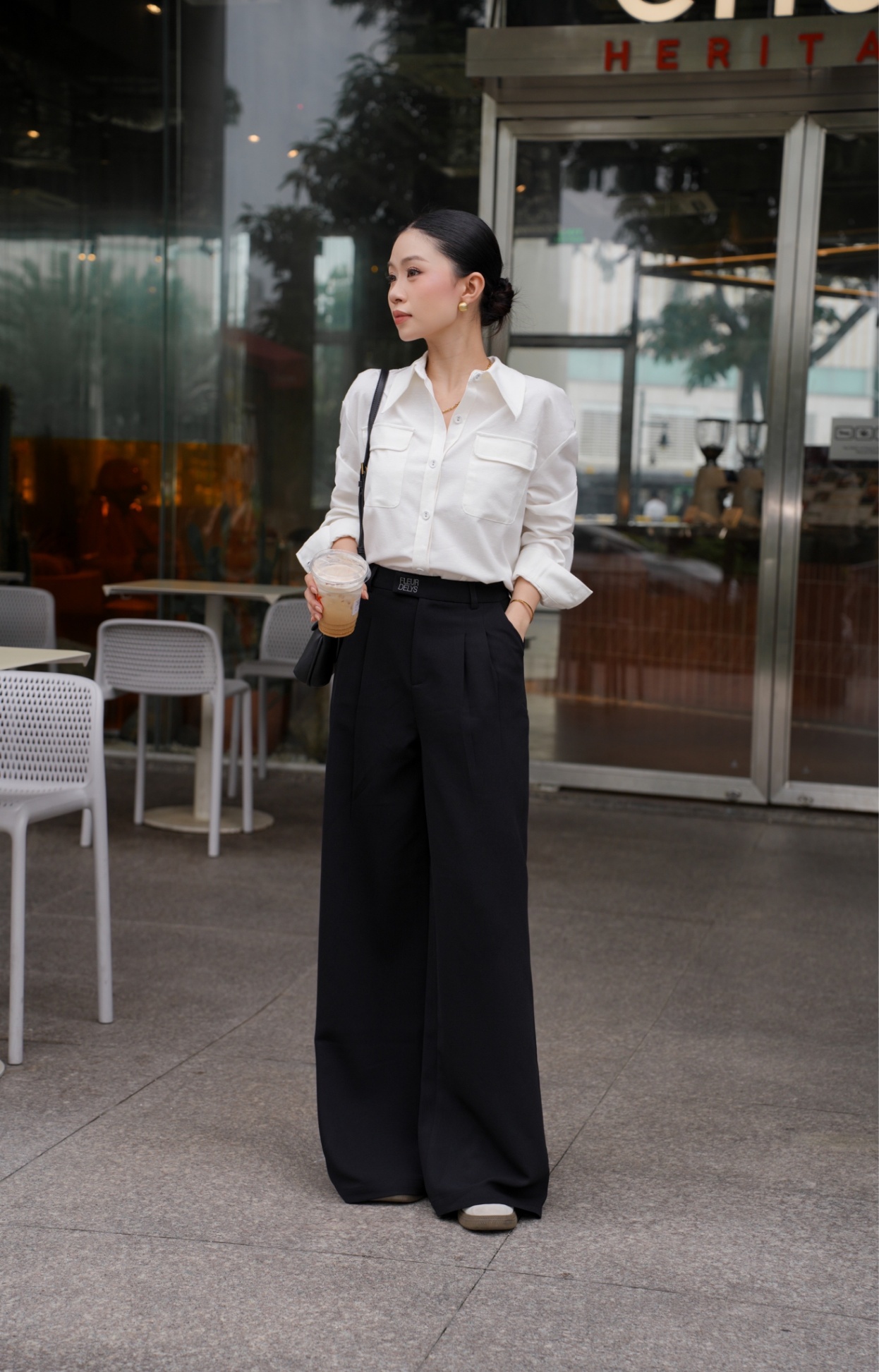 Áo Sơ Mi Kẻ Xước 2 Túi Ngực