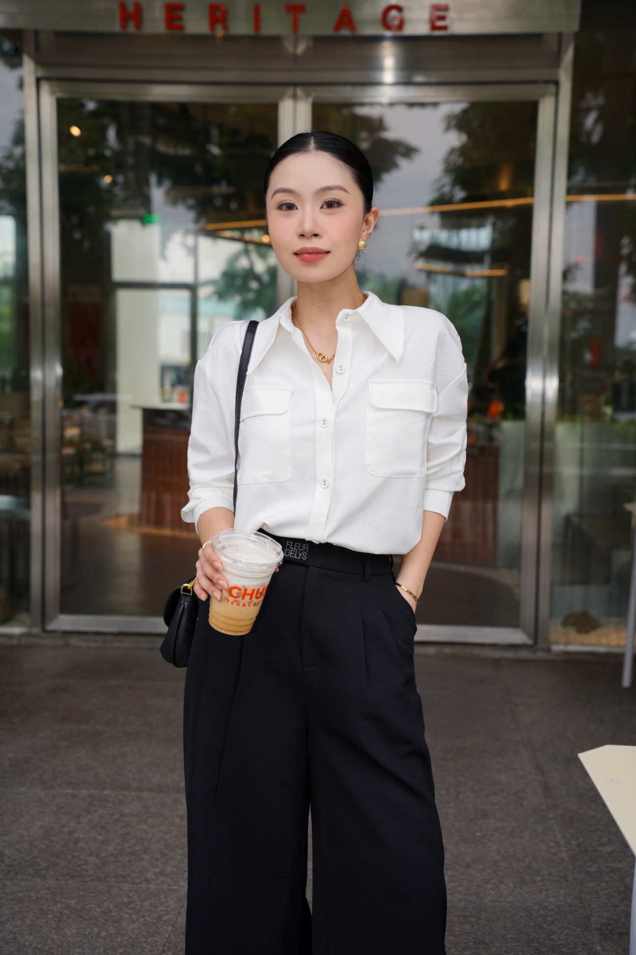 Áo Sơ Mi Kẻ Xước 2 Túi Ngực