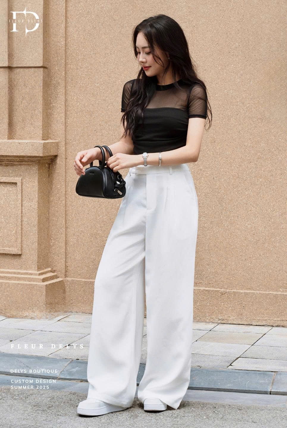 Áo Thun Phối Xếp Ly Lưới