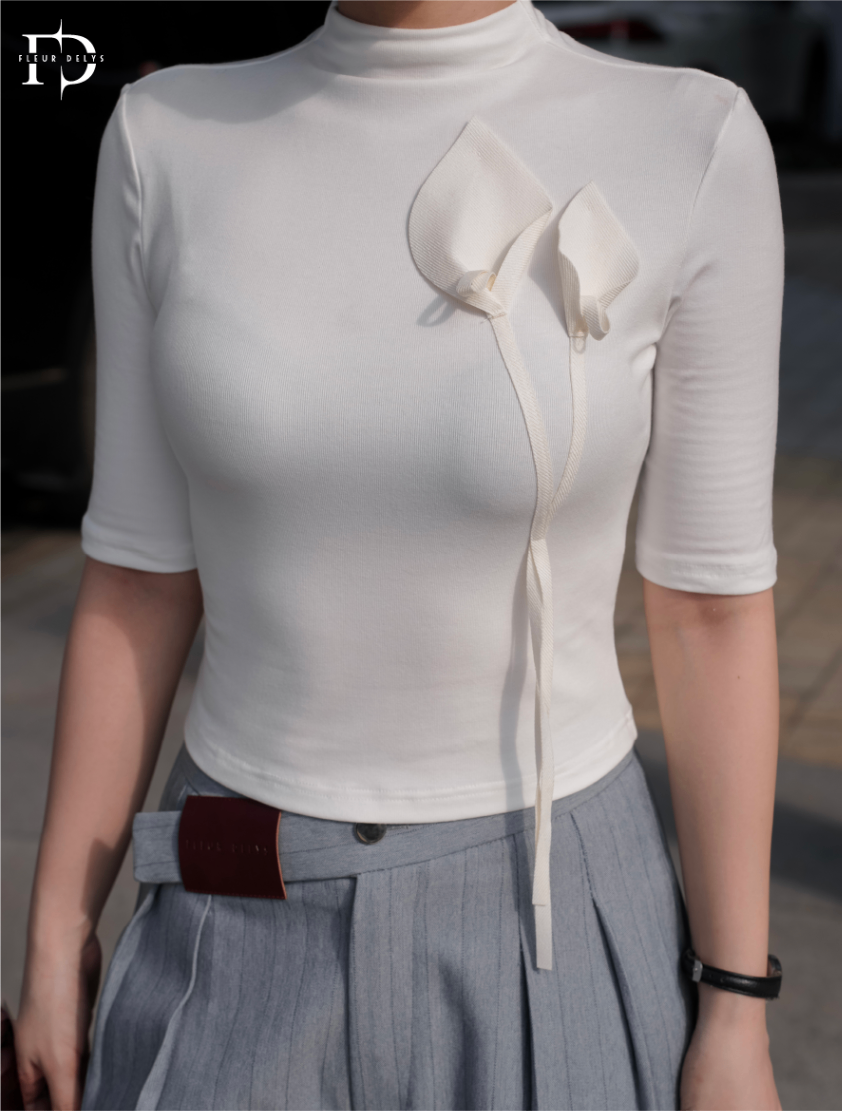 Áo Croptop Đính Hoa