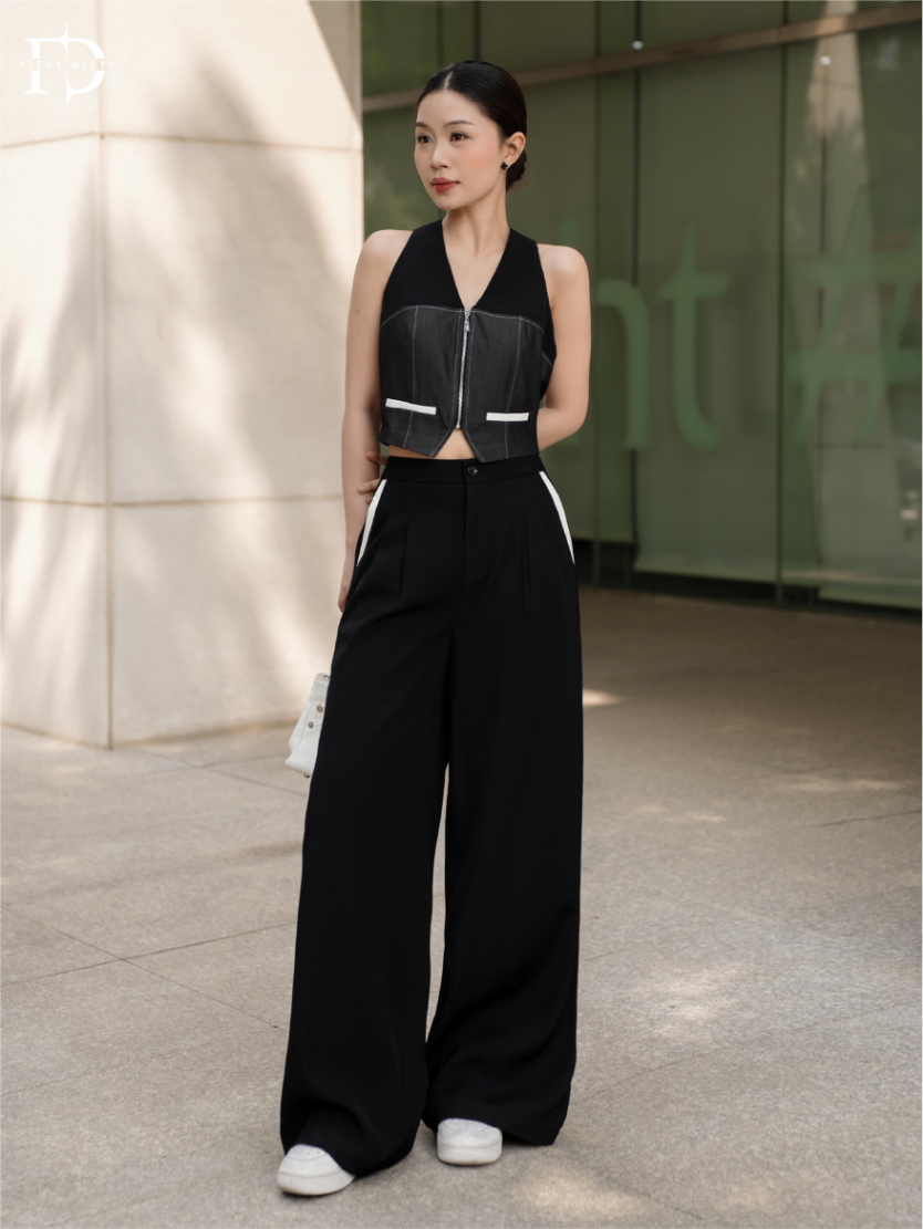 Set Gile Phối Trắng