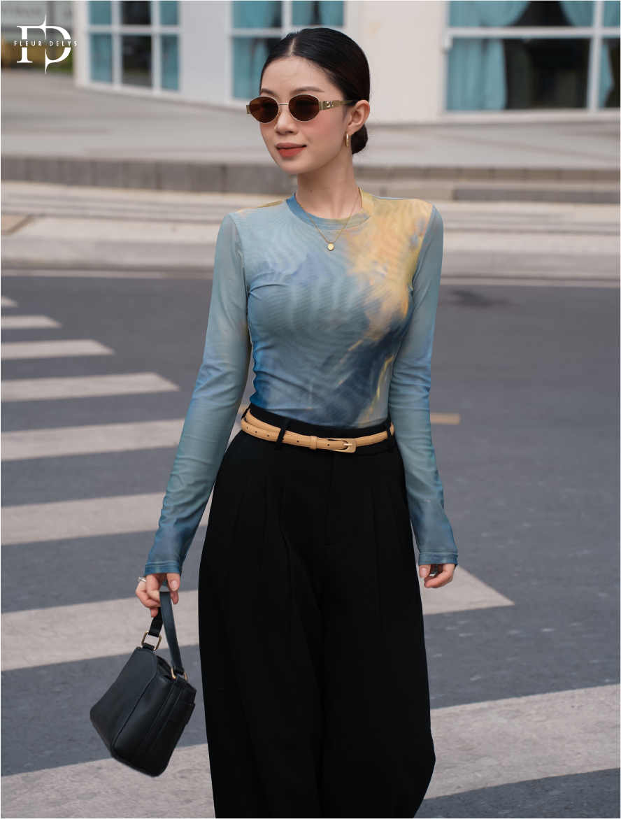 Áo Lưới Loang Màu