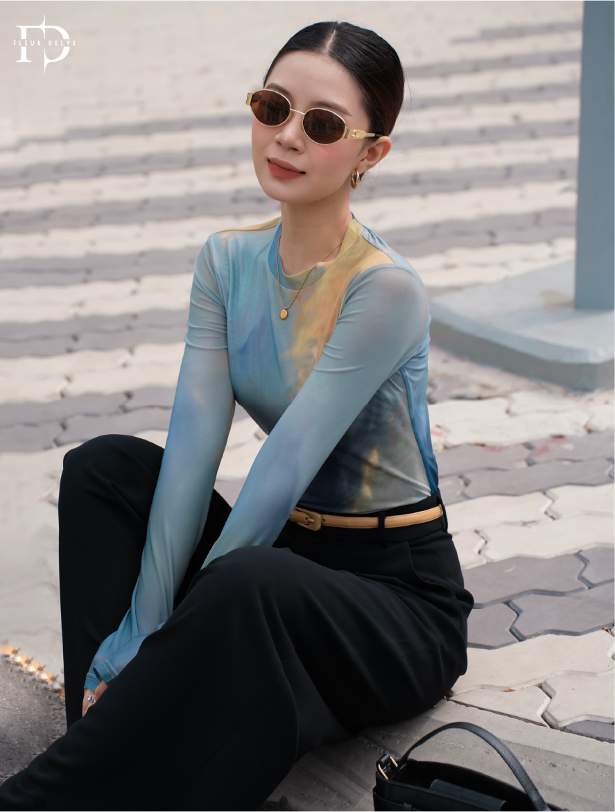 Áo Lưới Loang Màu
