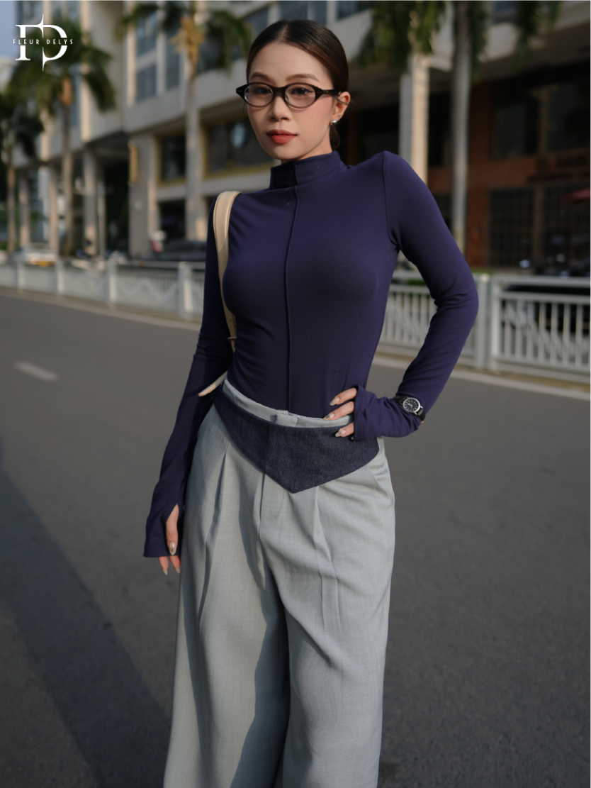 Áo Cổ Leo Gân Giữa