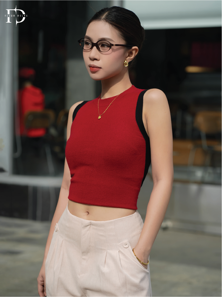 Áo Len Sát Nách Phối Đen