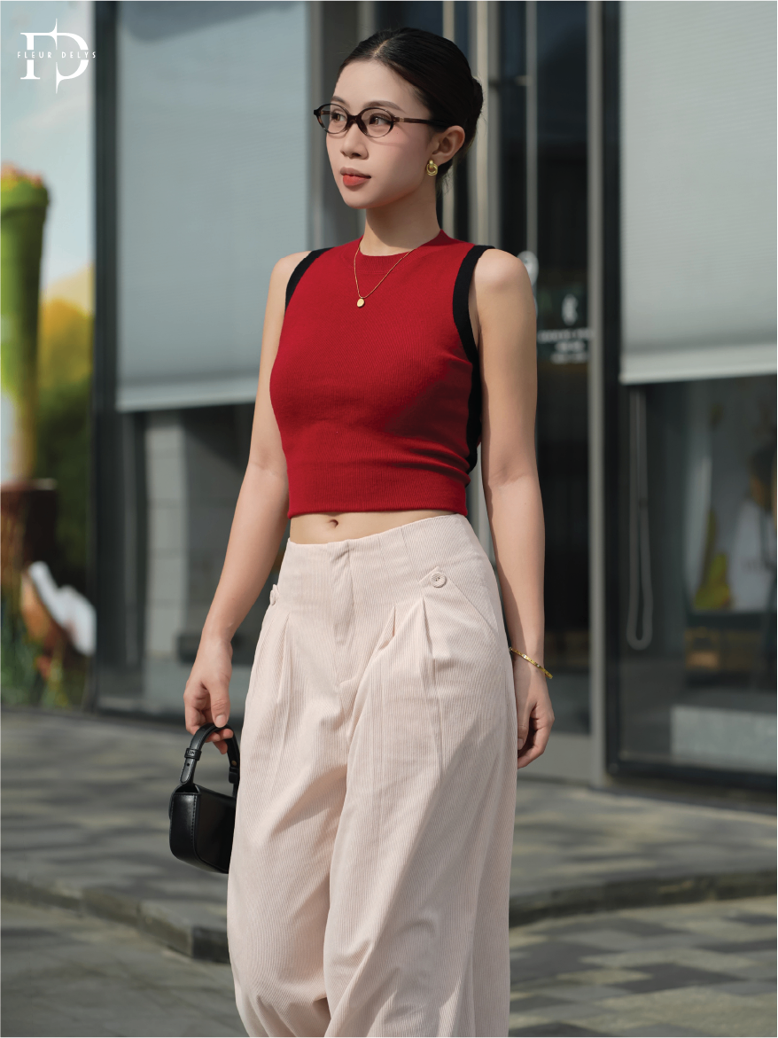 Áo Len Sát Nách Phối Đen
