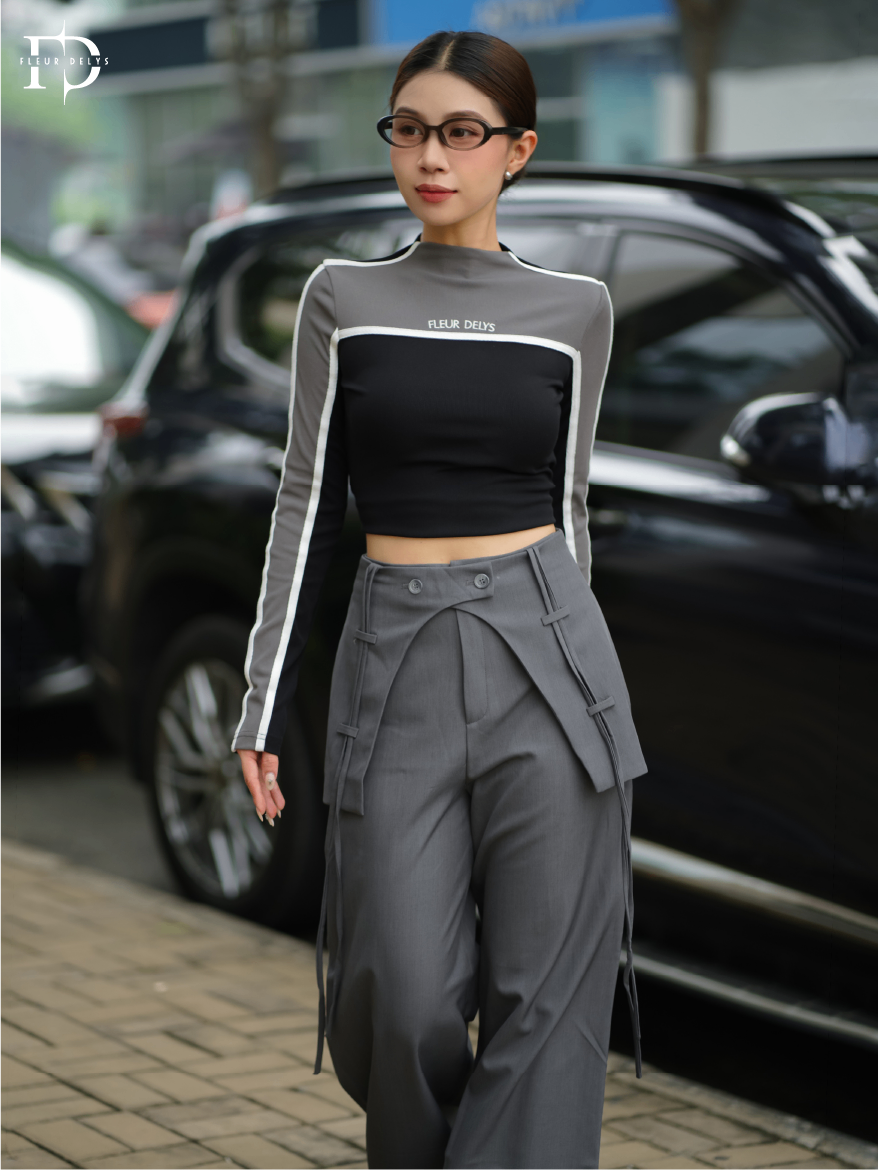 Áo Thun Phối Màu Ghi