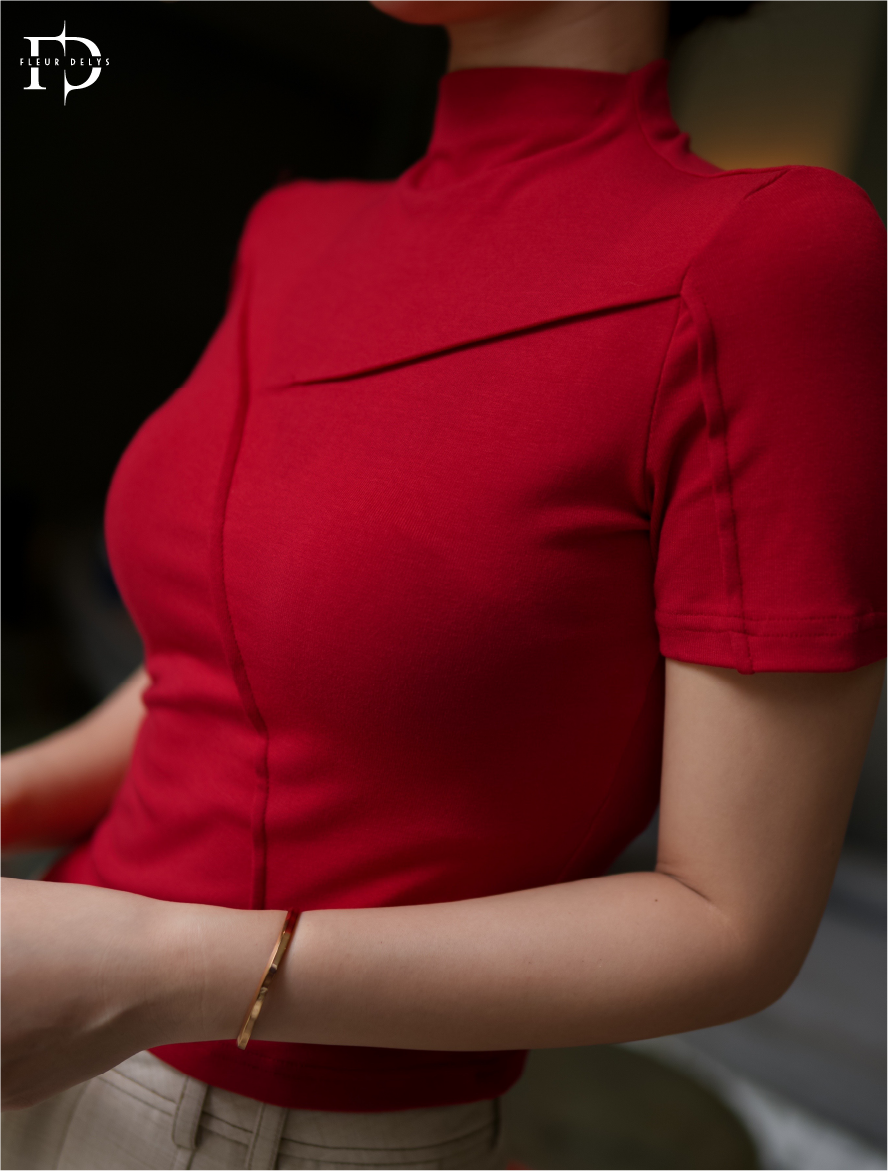 Áo Croptop Phối Gân