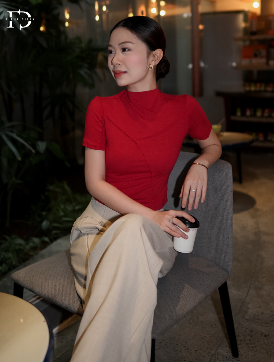 Áo Croptop Phối Gân