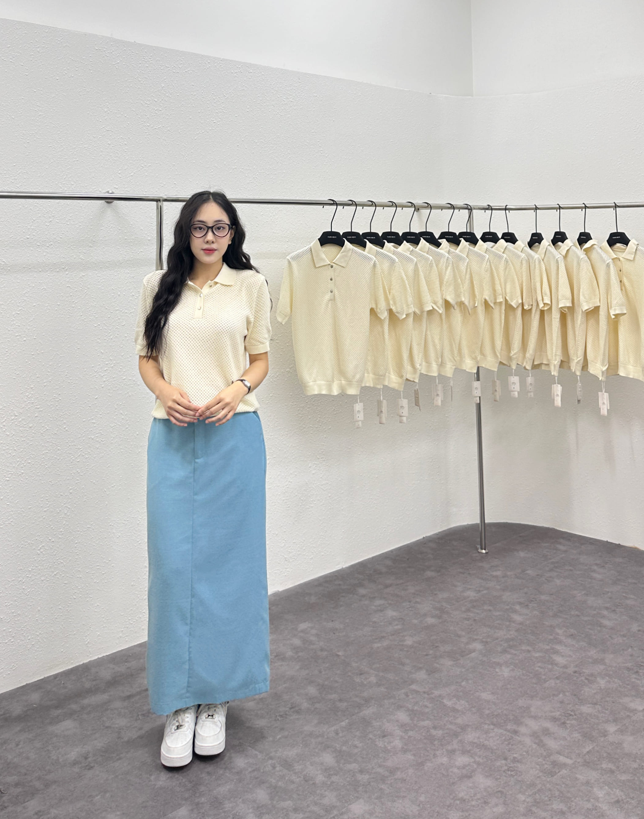 Áo Len Lỗ Dáng Basic
