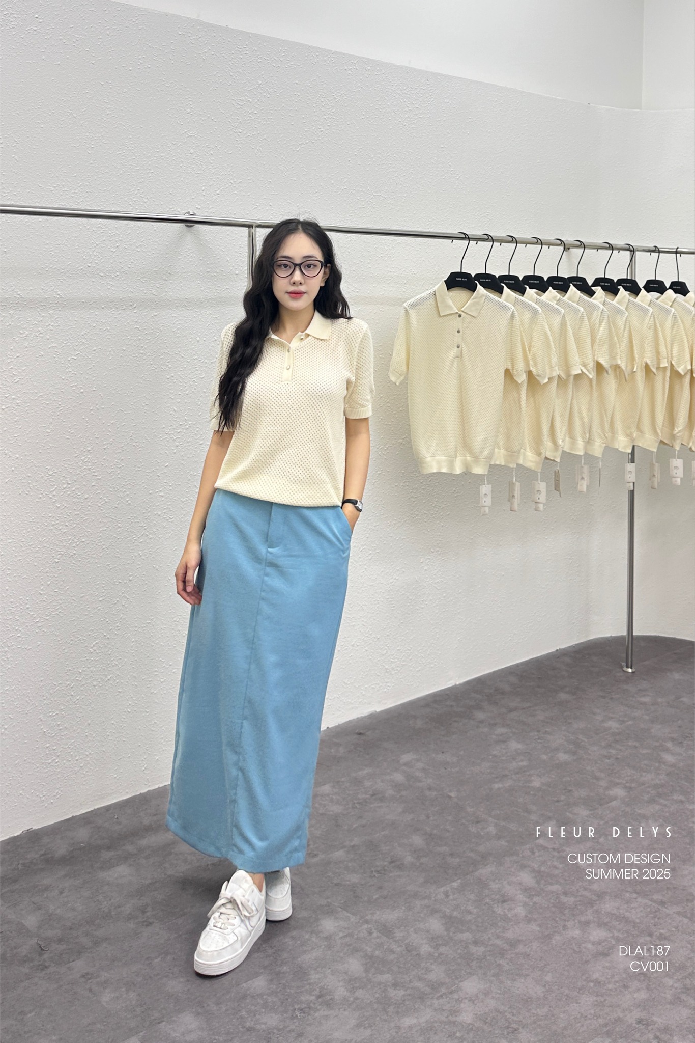 Áo Len Lỗ Dáng Basic