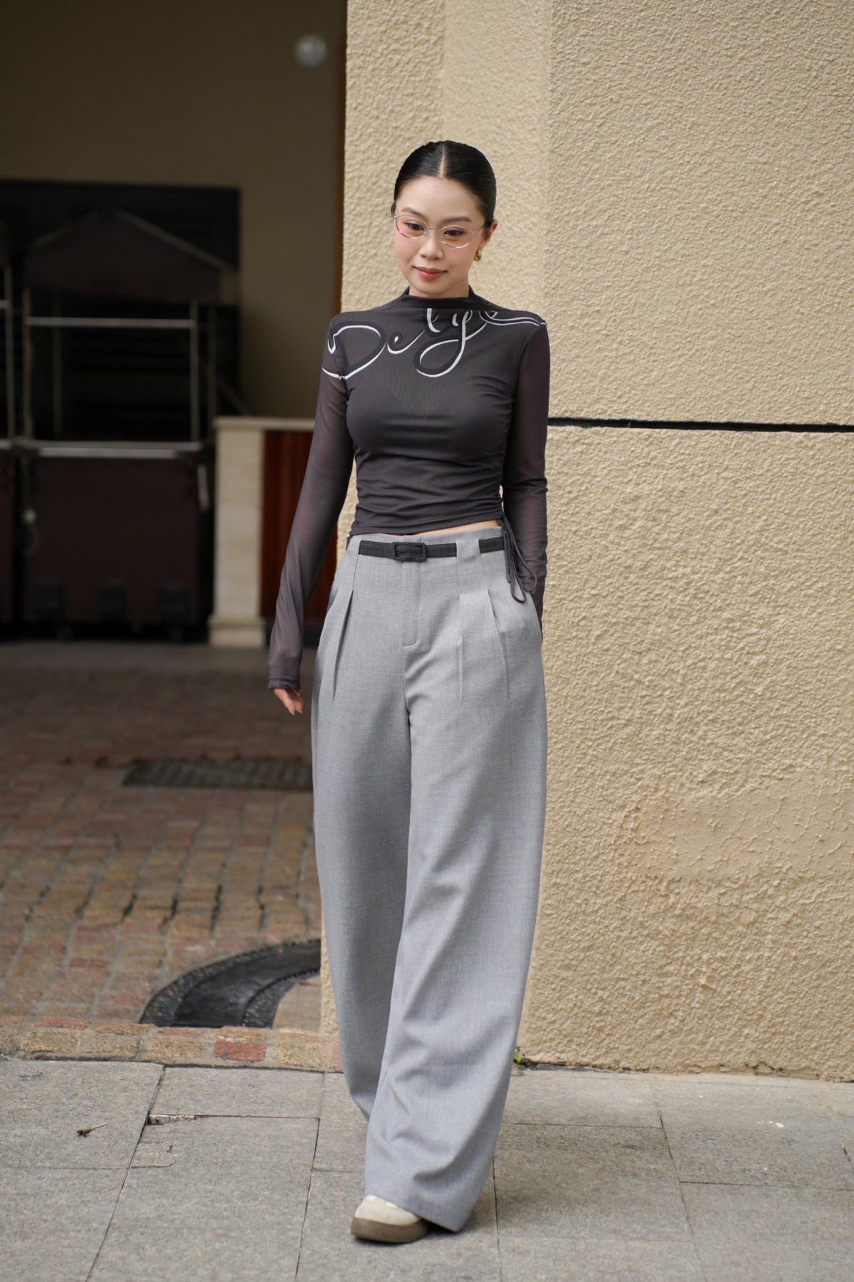 Áo Lưới Cổ 3 Phân Dây Rút