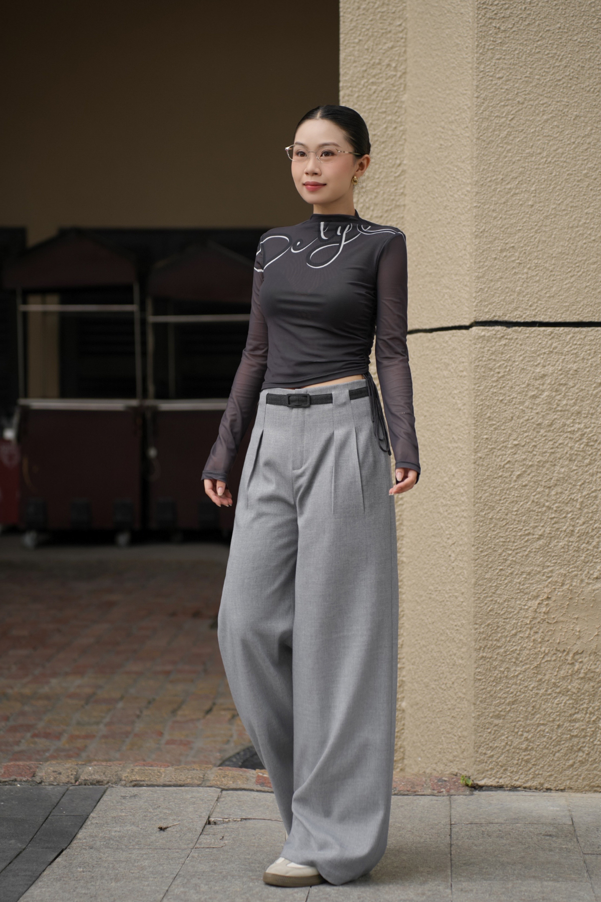 Áo Lưới Cổ 3 Phân Dây Rút