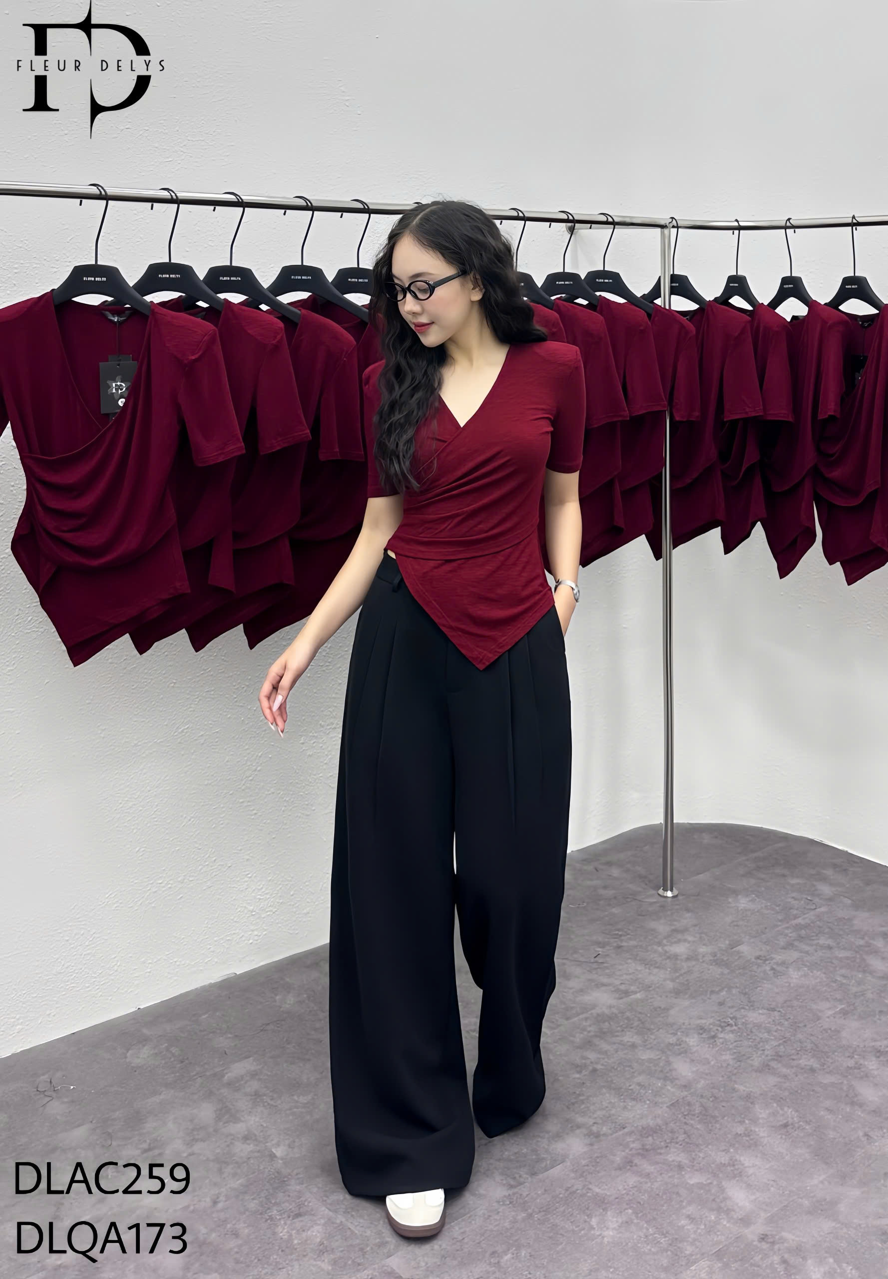 Áo Phối Vạt Chéo Ly Sườn