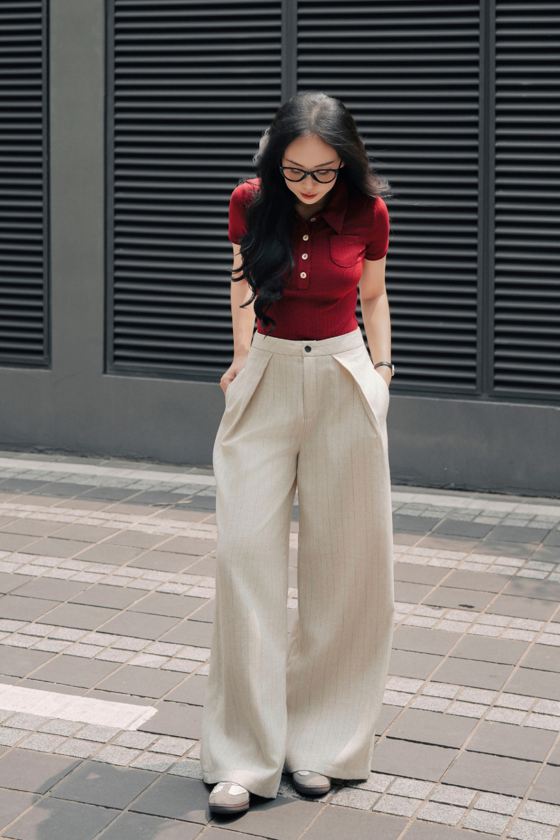Áo Thun Chám Túi Ngực