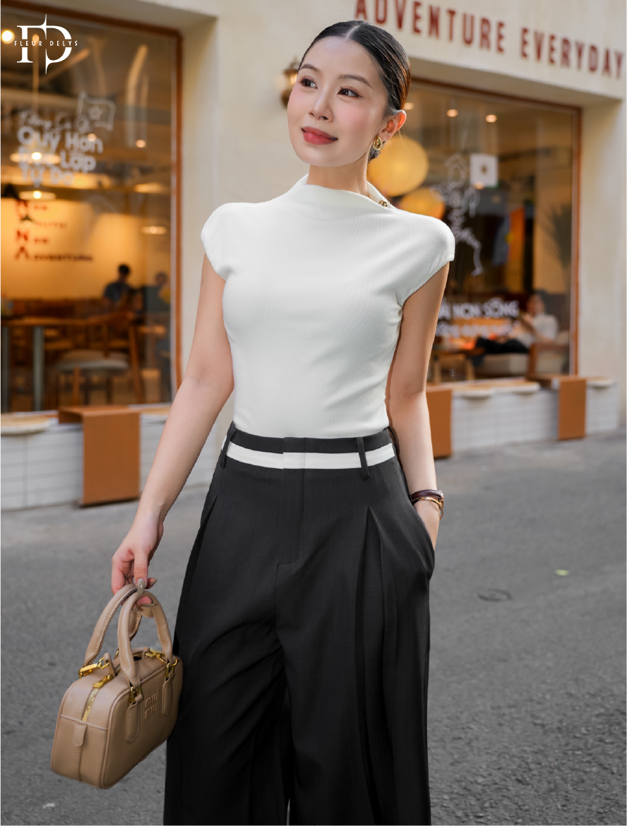 Áo Thun Tay Chờm Cổ Leo Lệch