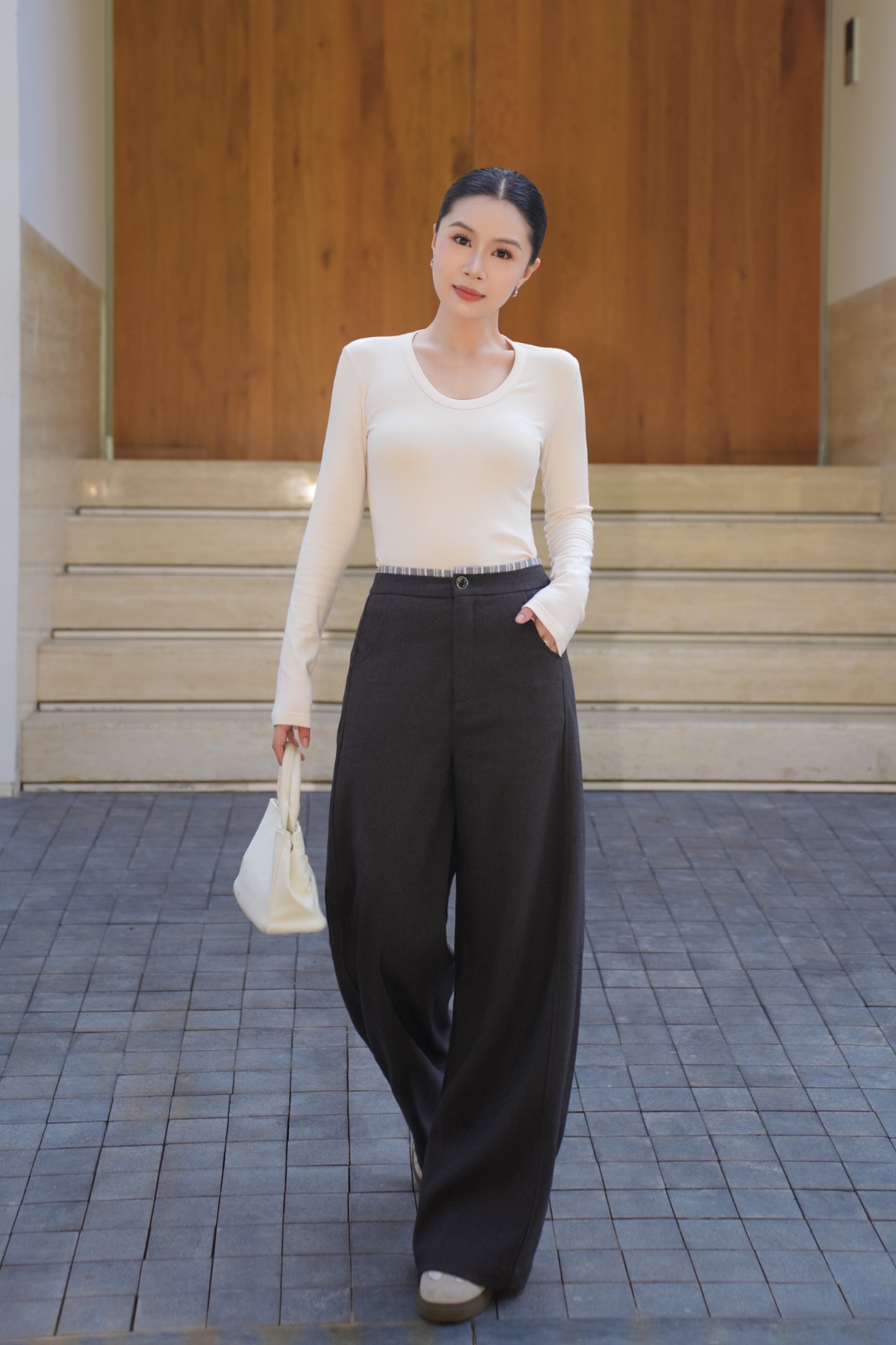 Áo Zip Lông Dày Cổ Trứng