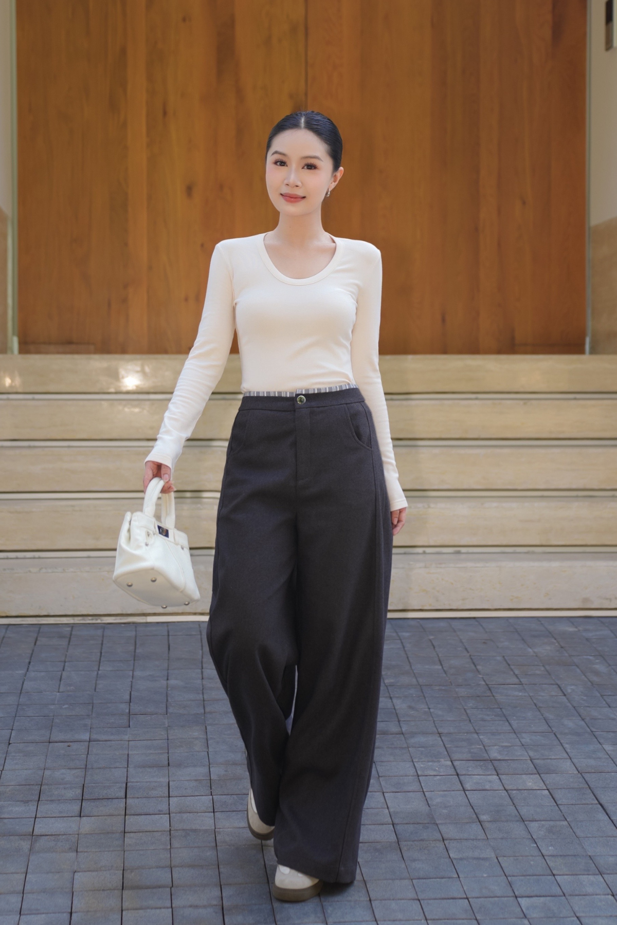 Áo Zip Lông Dày Cổ Trứng