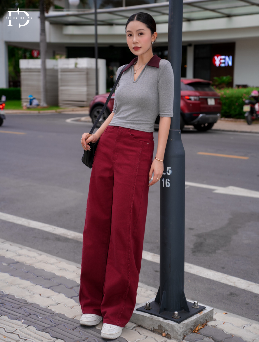 Áo Zip Phối Cổ V Tay Lỡ