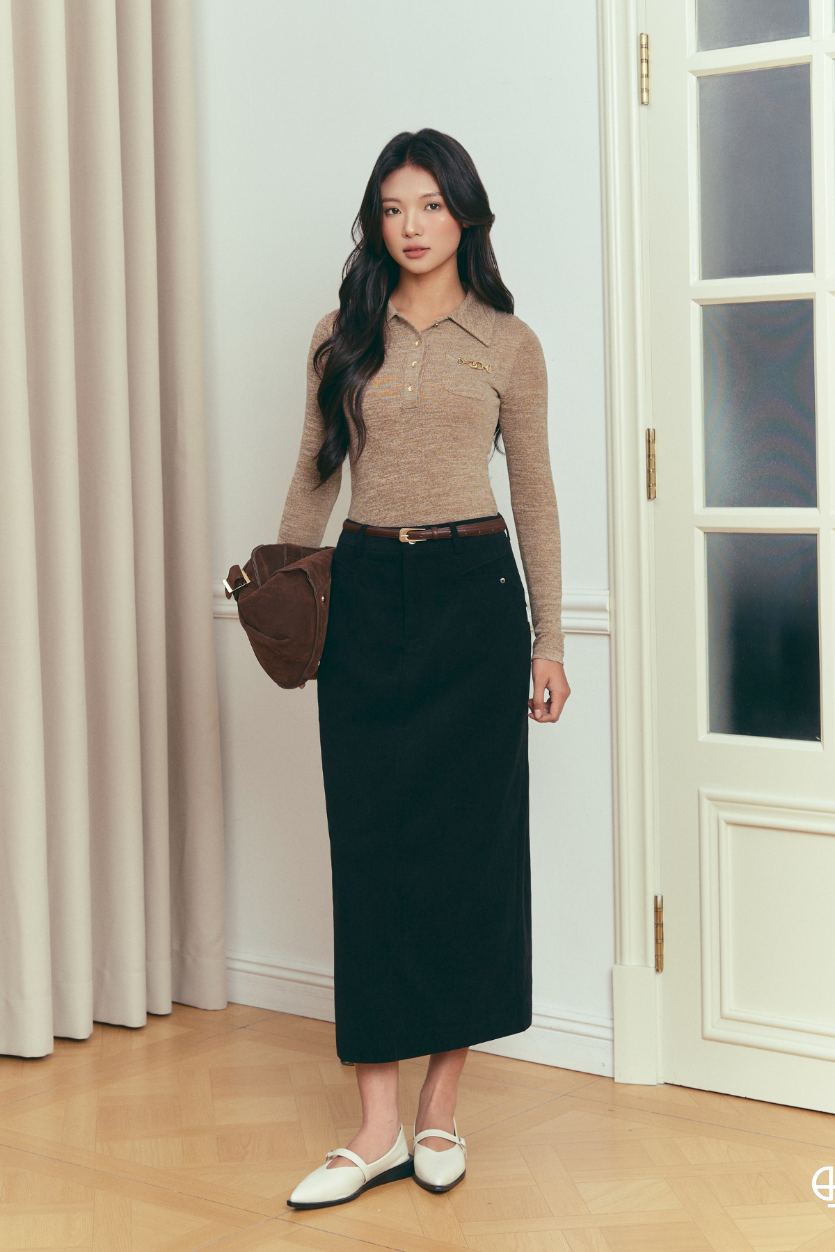 Chân Váy Nhung Đinh Tán