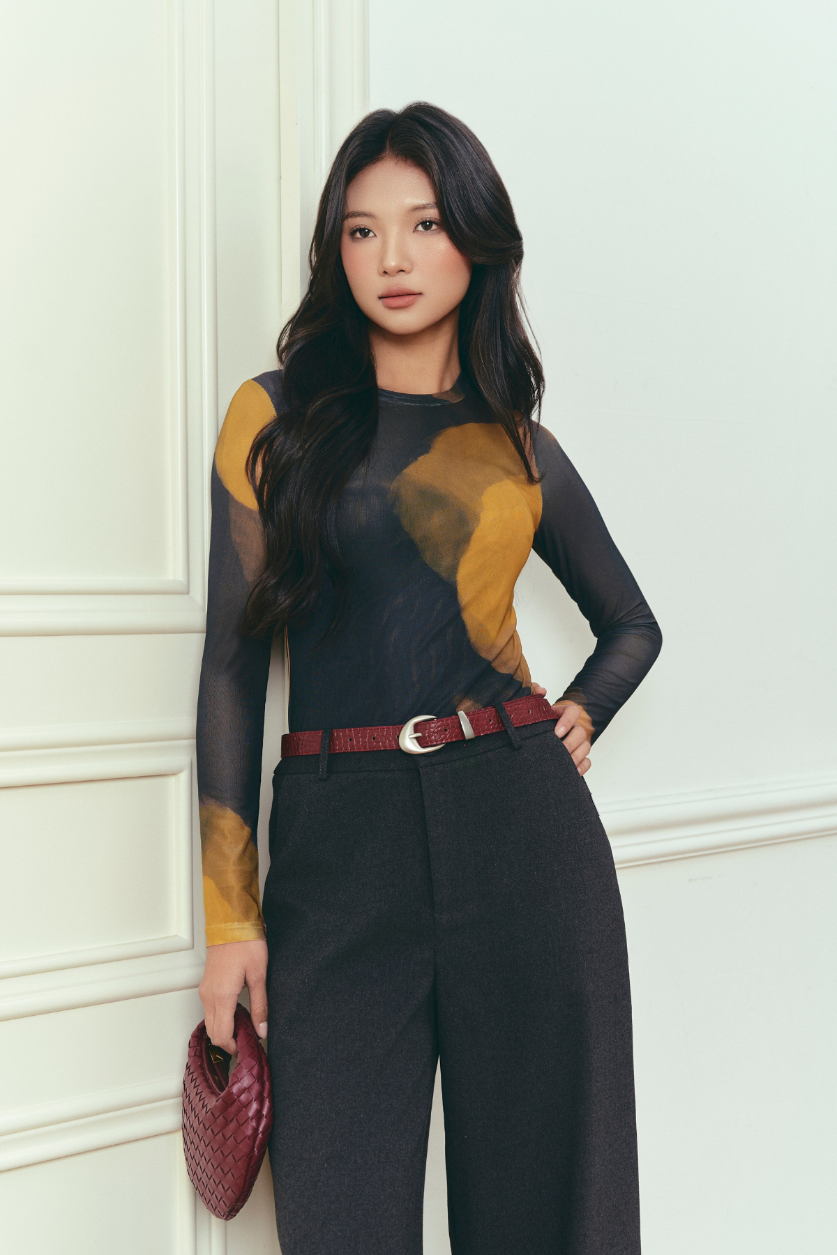 Quần Dạ Tex Cúc Bọc