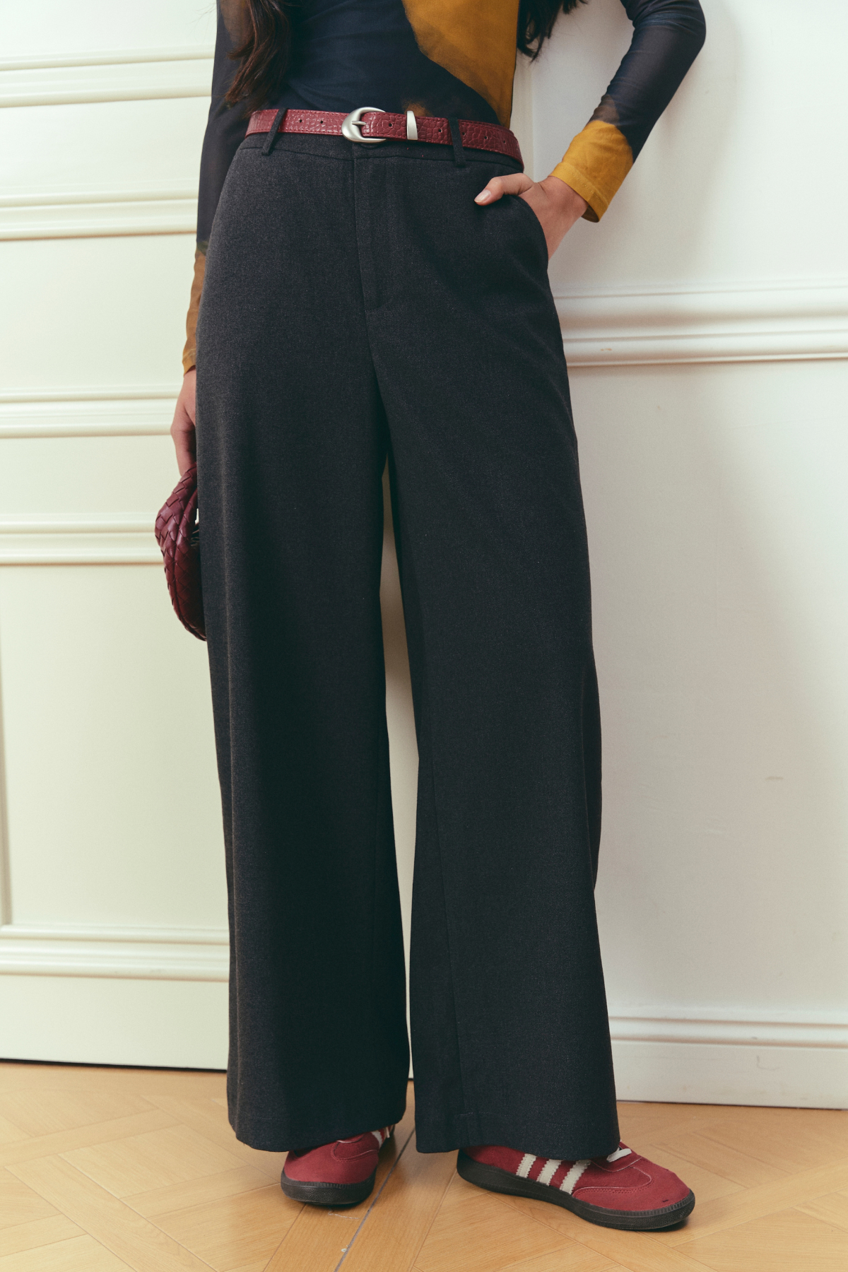 Quần Dạ Tex Cúc Bọc