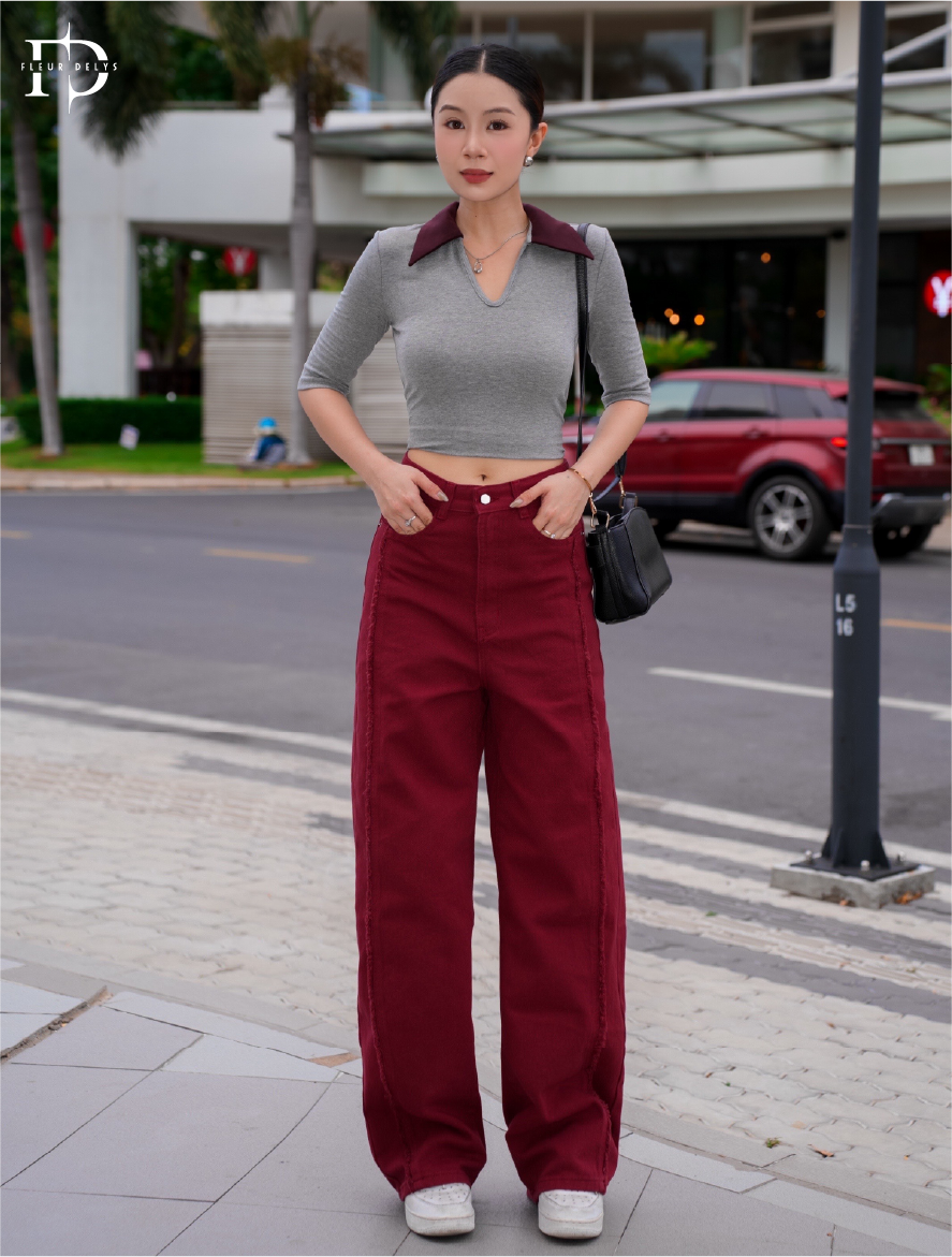 Quần Jean Rua Dọc Thân Trước