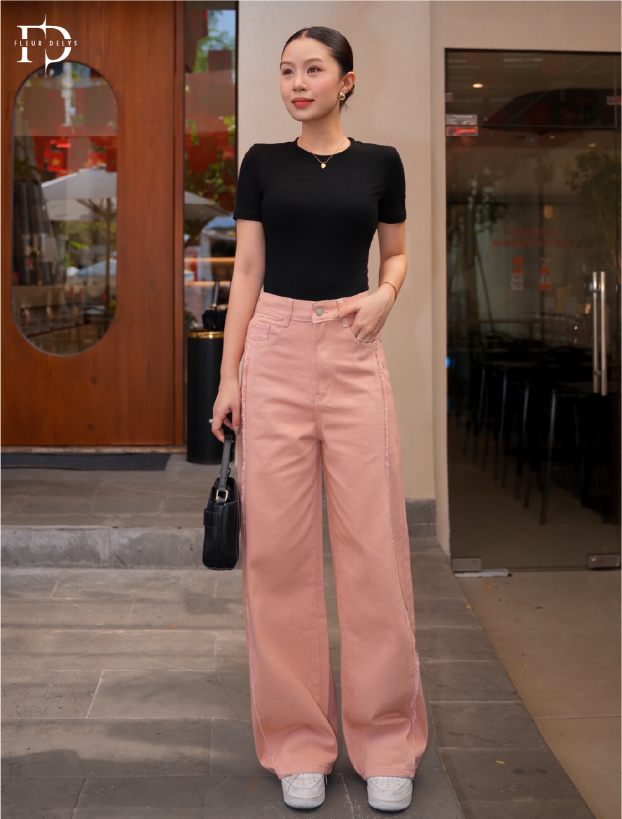 Quần Jean Rua Dọc Thân Trước
