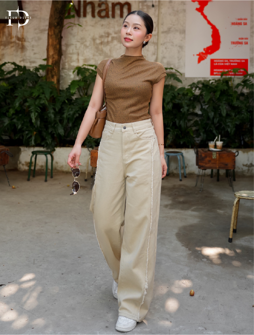 Quần Jean Rua Dọc Thân Trước