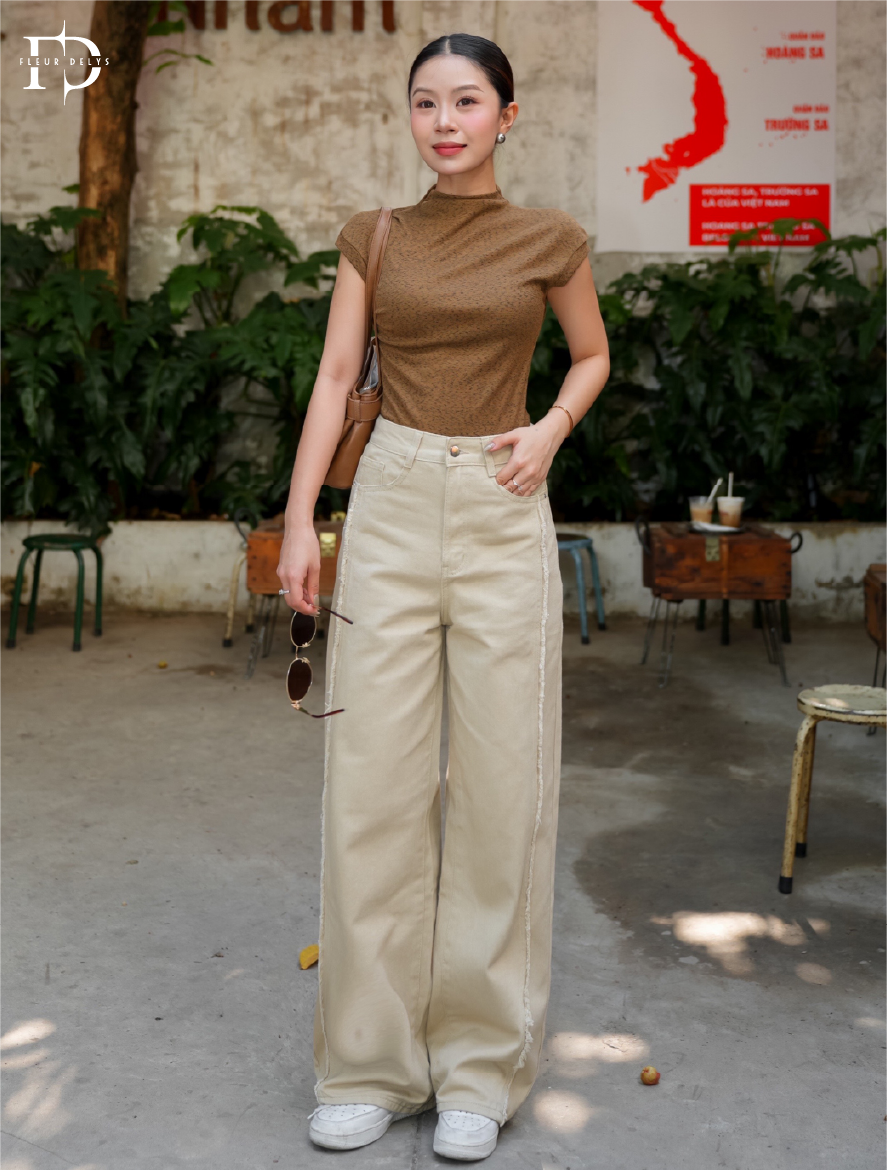 Quần Jean Rua Dọc Thân Trước