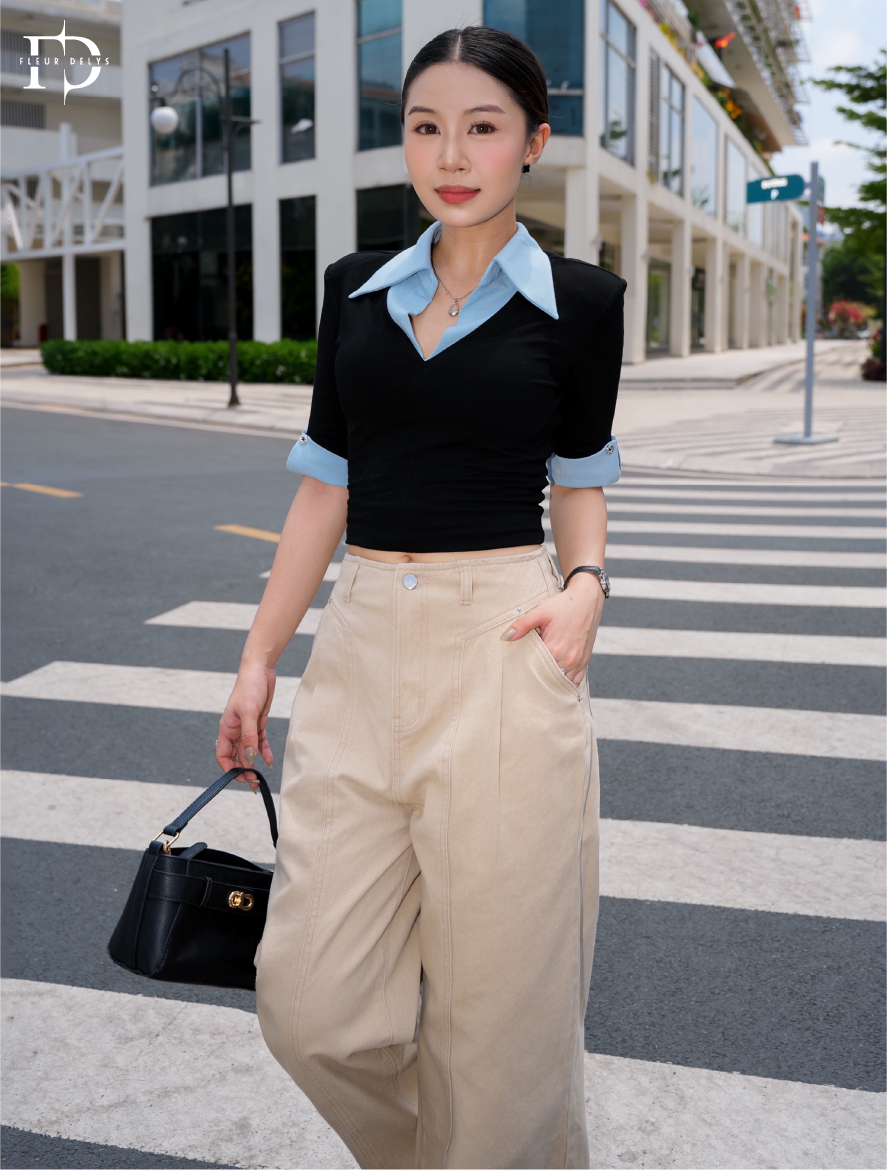 Quần Kaki Ghép 3 Mảnh