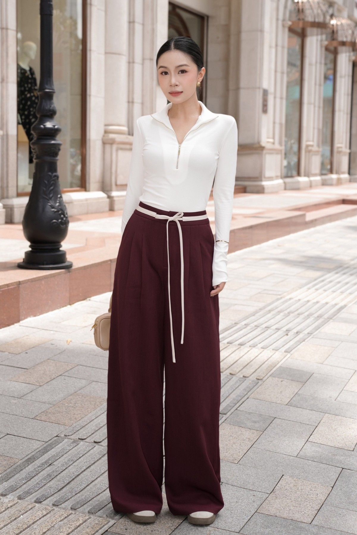 Quần Phối Cạp Nhỏ Đính Dây