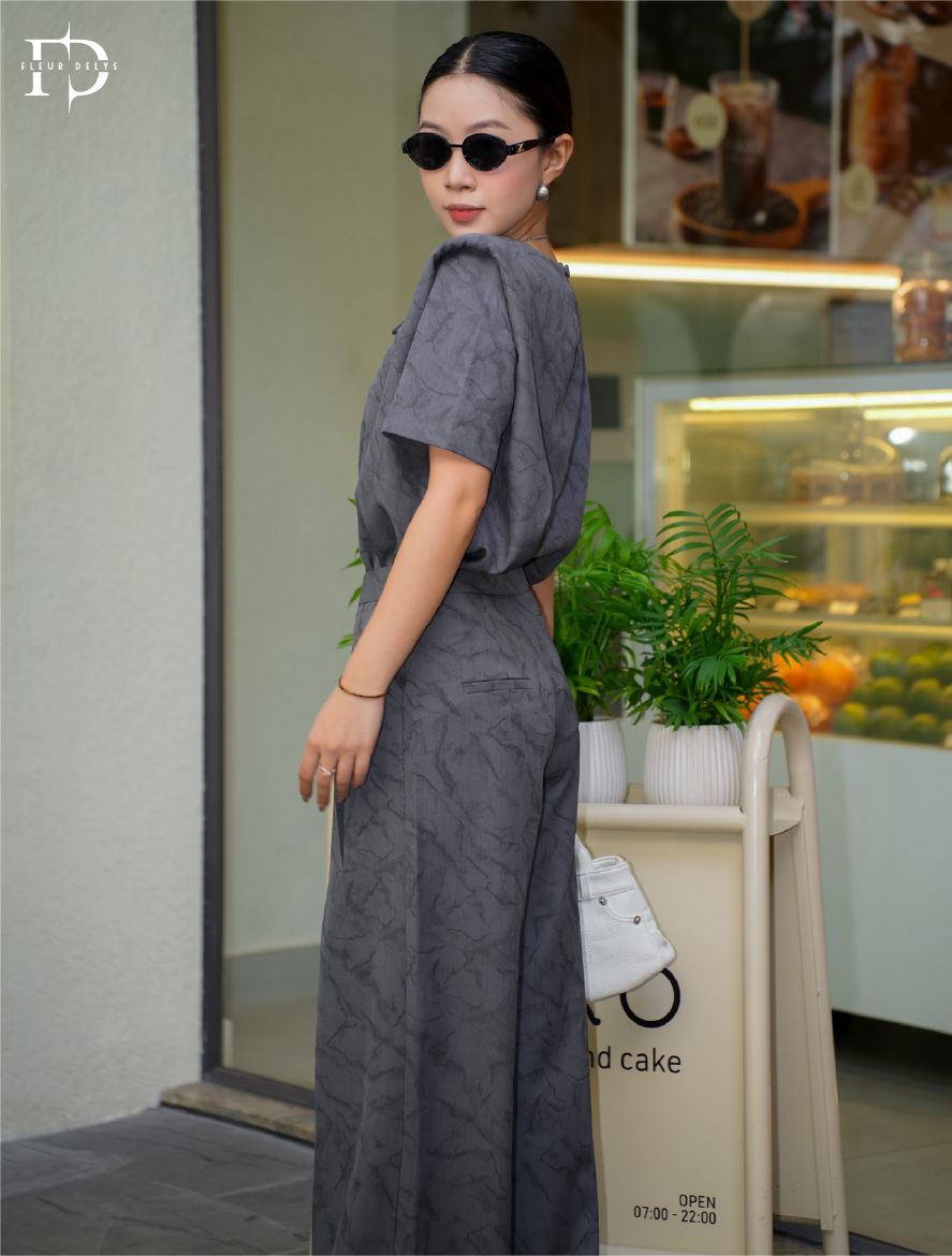Set Bộ Họa Tiết Loang Đệm Vai