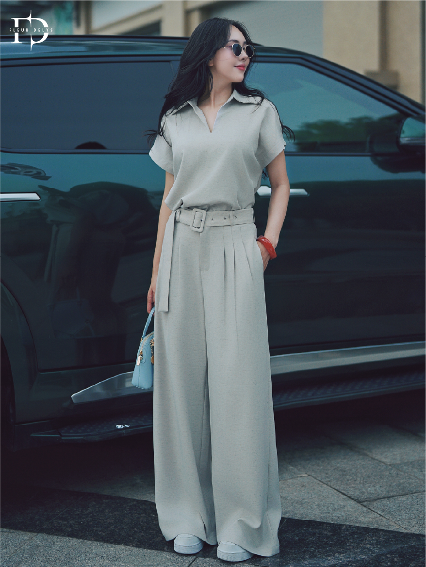 Set Sơ Mi Tay Rơi Cổ Đức
