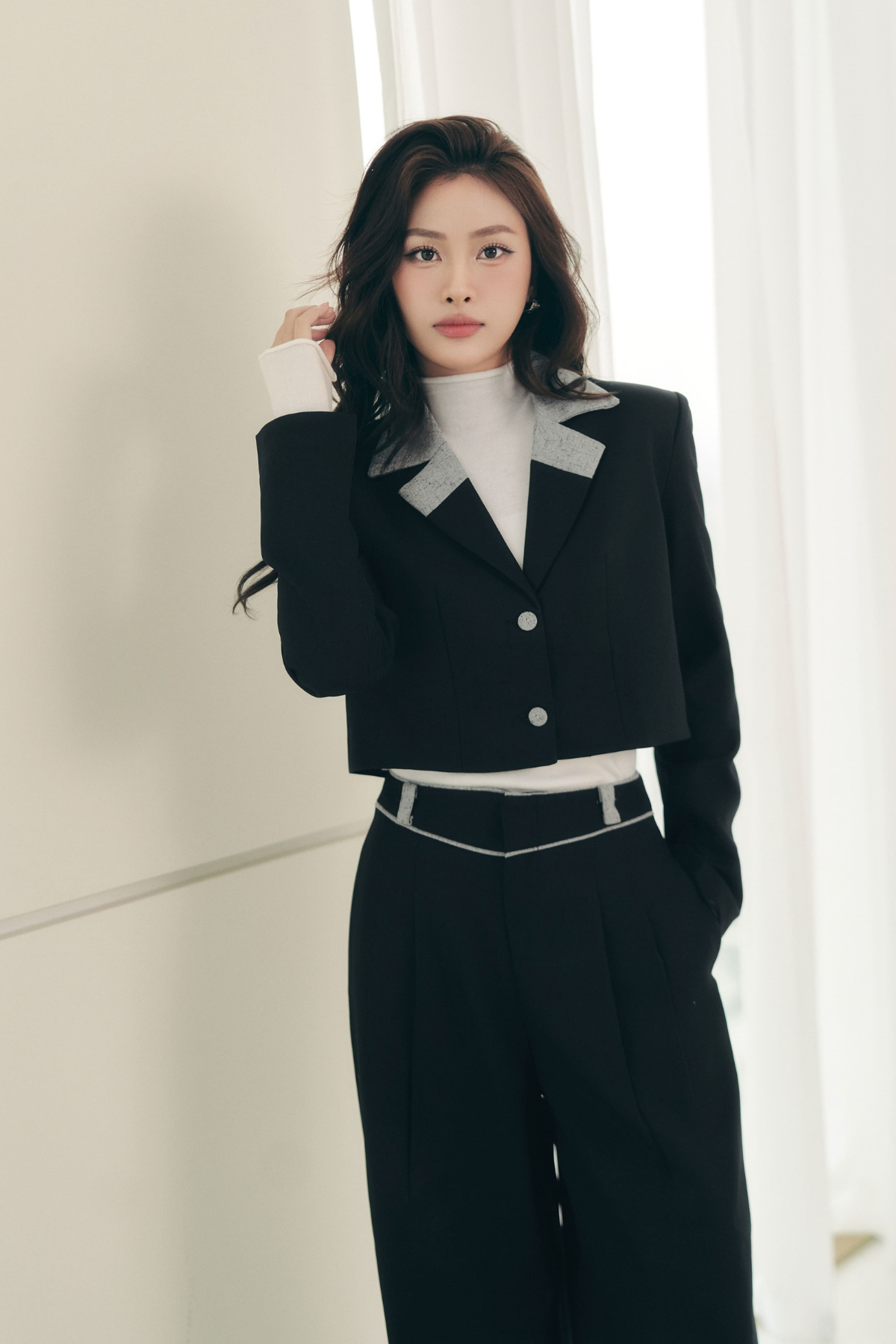 Set Vest Phối Cổ