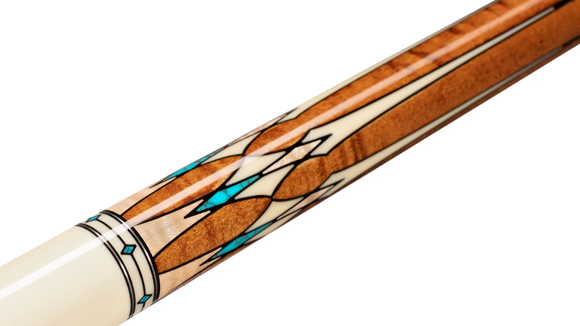 Chuôi Predator Ikon4 2 gỗ Coffee Curly Maple / gỗ Turquoise/ tay trơn