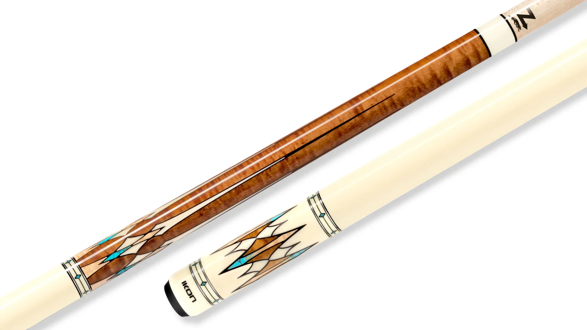 Chuôi Predator Ikon4 2 gỗ Coffee Curly Maple / gỗ Turquoise/ tay trơn