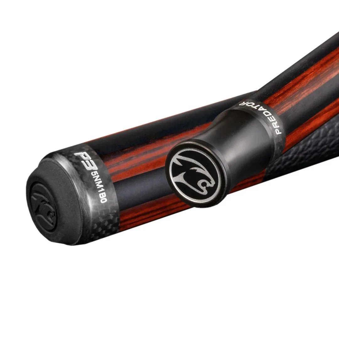 Chuôi Predator P3 Revo Red Tiger Cue Matte Black & Rengas Stripes da Luxe