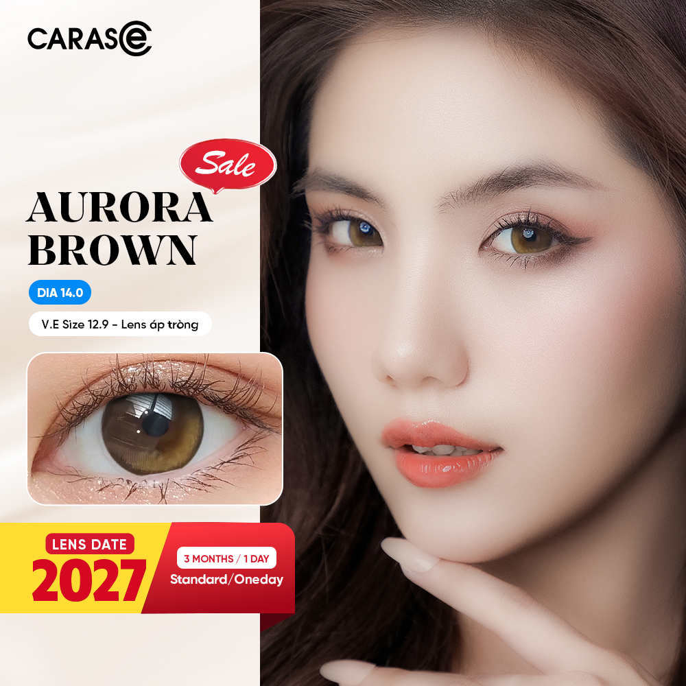 [1 Chiếc] - KÍNH ÁP TRÒNG 1 NGÀY - AURORA BROWN