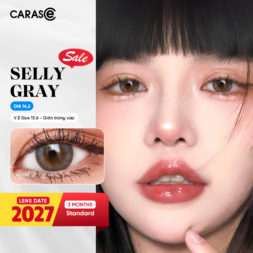 [1 Chiếc] - KÍNH ÁP TRÒNG 3 THÁNG - SELLY GRAY STANDARD