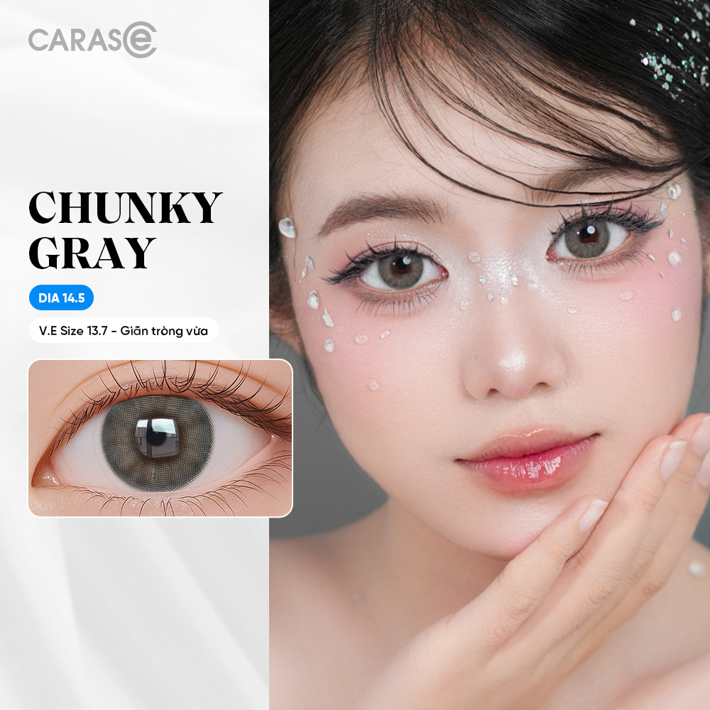 [1 Chiếc] - Kính áp tròng 3 tháng - CHUNKY GRAY STANDARD