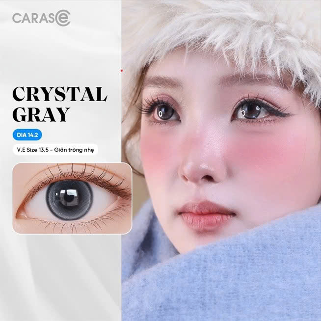 [1 Chiếc] - Kính áp tròng 1 tháng - CRYSTAL GRAY